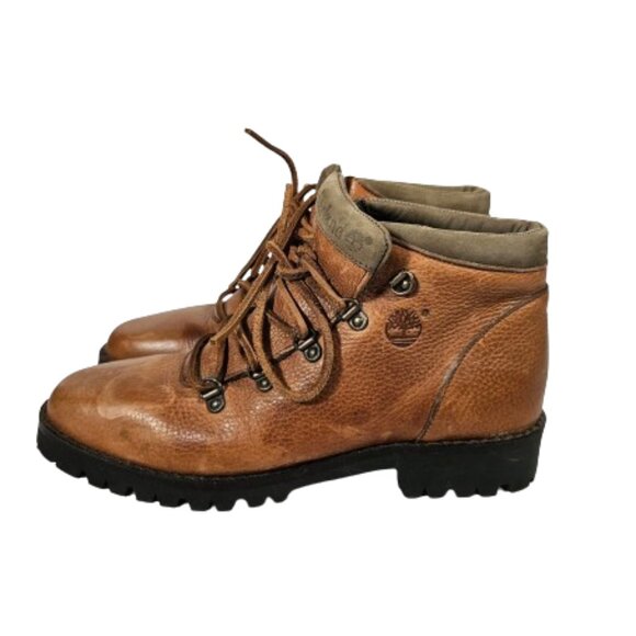 Timberland Shoes - Timberland Brown Hiking Ankle Boots Women's Size 7.5 Leather